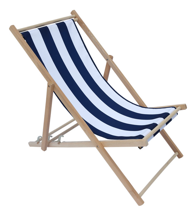 klep persoonlijkheid fenomeen Strandstoel (blauw/wit gestreept doek) | Partyverhuur specialist - Accuraat  Verhuur